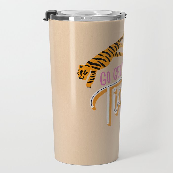 Go Get 'Em Tiger - Melon Travel Mug Gallery Image 3