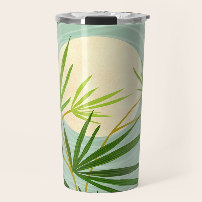 Midnight Moon Green Garden Scene Travel Mug Gallery Image 1