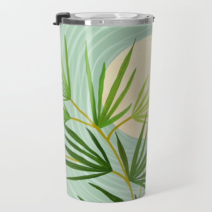 Midnight Moon Green Garden Scene Travel Mug Gallery Image 3