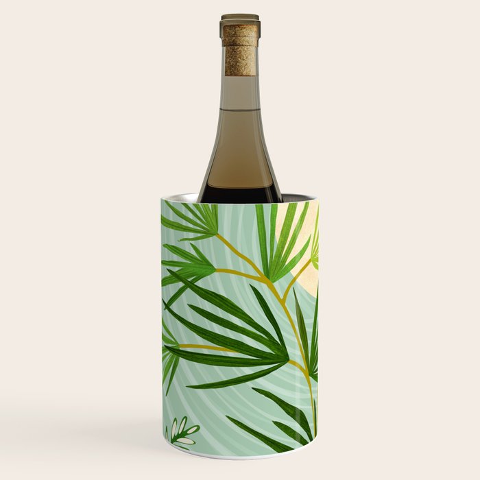 Midnight Moon Green Garden Scene Wine Chiller Gallery Image 2