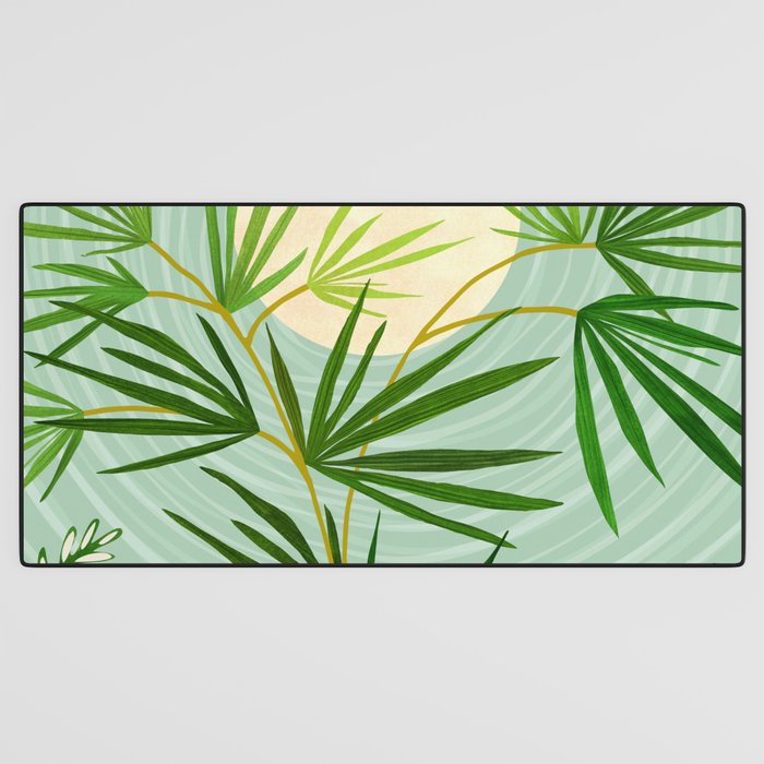 Midnight Moon Green Garden Scene Desk Mat Gallery Image 3