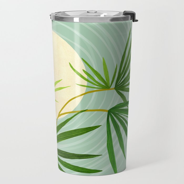 Midnight Moon Green Garden Scene Travel Mug Gallery Image 2