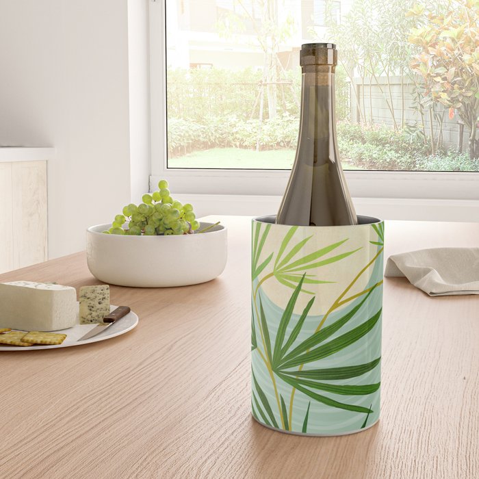 Midnight Moon Green Garden Scene Wine Chiller Gallery Image 4
