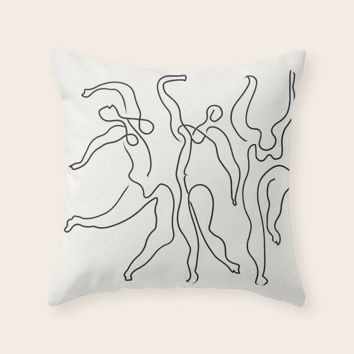 Three Dancers by Pablo Picasso Throw Pillow Gallery Image 6