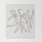 Three Dancers by Pablo Picasso Throw Blanket Gallery Image 2