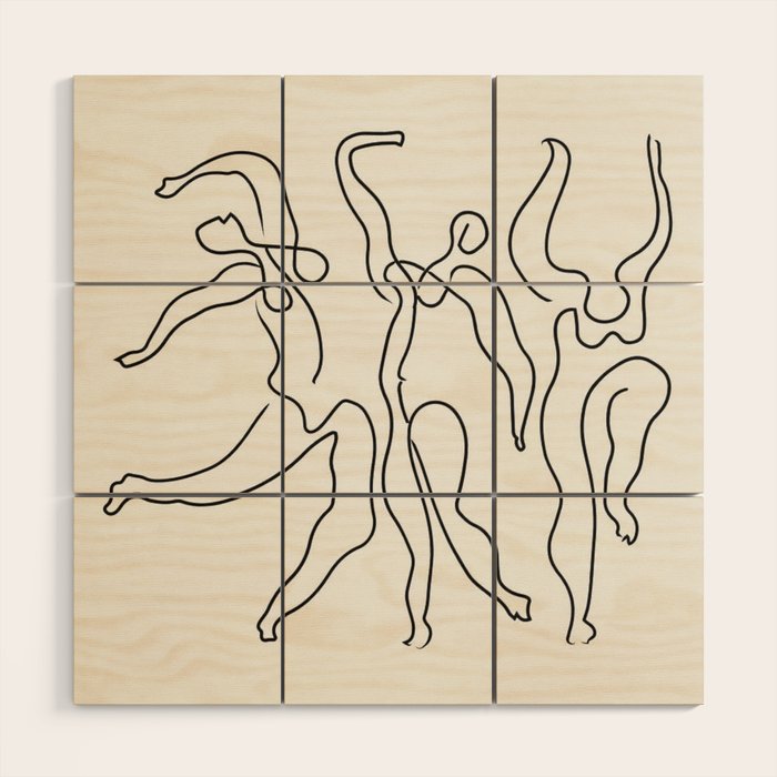 Three Dancers by Pablo Picasso Wood Wall Art Gallery Image 1
