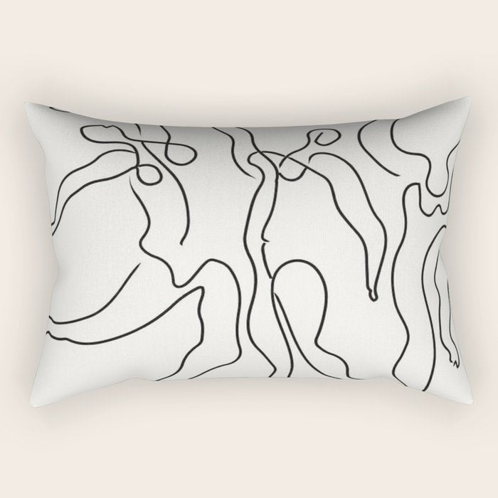 Three Dancers by Pablo Picasso Rectangular Pillow Gallery Image 1