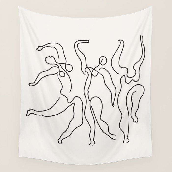 Three Dancers by Pablo Picasso Wall Tapestry Gallery Image 4