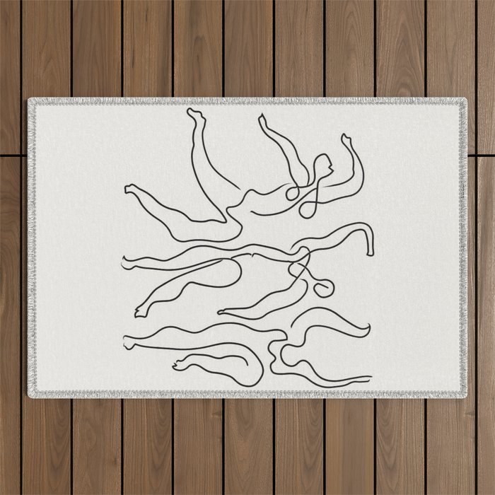 Three Dancers by Pablo Picasso Outdoor Rug Gallery Image 1