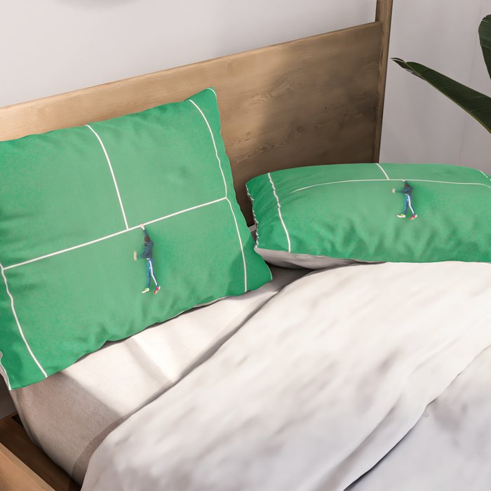 Tennis court green Pillow Sham Gallery Image 2