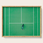 Tennis court green Serving Tray Gallery Image 1