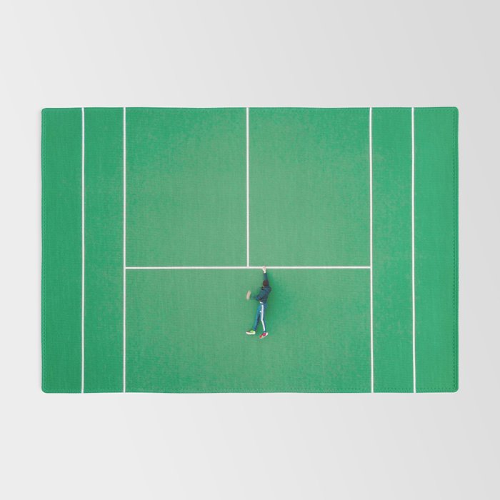 Tennis court green Rug Gallery Image 2