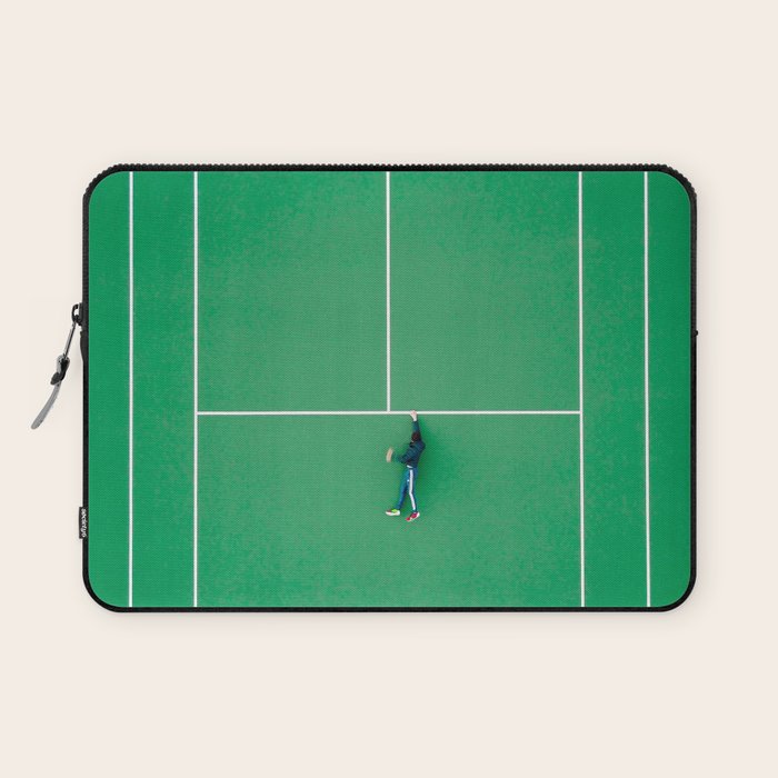 Tennis court green Laptop Sleeve Gallery Image 1