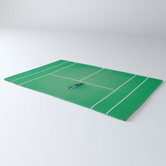 Tennis court green Rug Gallery Image 3