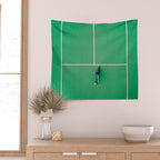 Tennis court green Wall Tapestry Gallery Image 2