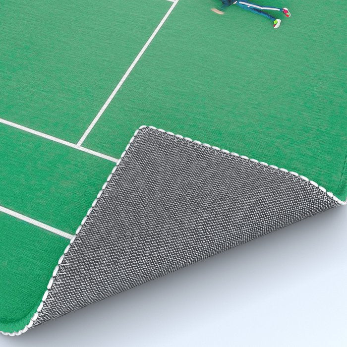 Tennis court green Rug Gallery Image 4
