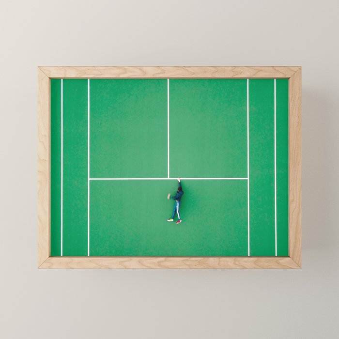 Tennis court green Mini Art Print Gallery Image 1
