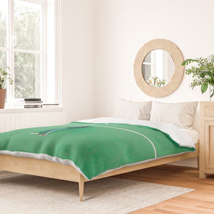 Tennis court green Duvet Cover Gallery Image 2