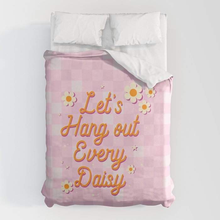 Let's Hang Out Every Daisy - Plant Puns Duvet Cover Gallery Image 1