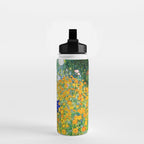 Gustav Klimt Flower Garden  vibrant Water Bottle Gallery Image 2