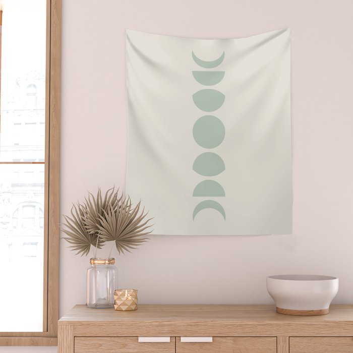 Minimal Moon Phases XI Wall Tapestry Gallery Image 2