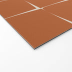 Terracotta Rust Minimal Midcentury Modern Flux Check Grid Pattern Welcome Mat Gallery Image 2