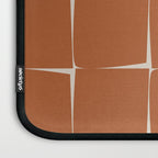 Terracotta Rust Minimal Midcentury Modern Flux Check Grid Pattern Laptop Sleeve Gallery Image 3