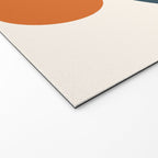 Mid Century Modern Geometric Arch a15 in Navy Blue and Orange Welcome Mat Gallery Image 2