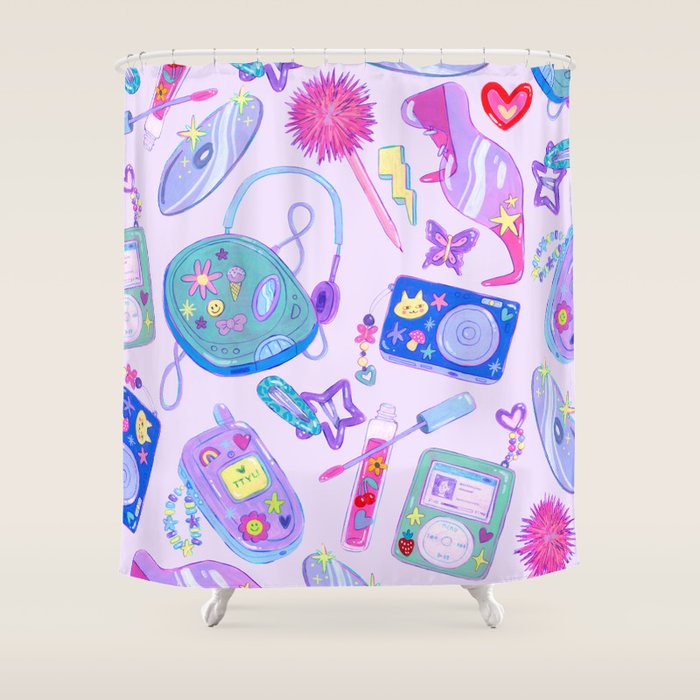 Y2K Vibes Shower Curtain Gallery Image 1