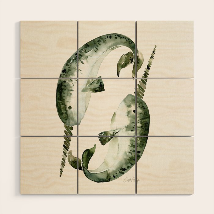 Narwhals Wood Wall Art Gallery Image 1