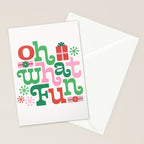 Oh What Fun - Red and Green Stationery Card Gallery Image 2