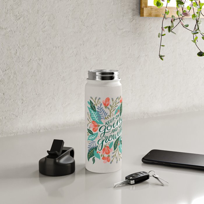 "Keep on Going and Growing" inspired by Eliza Blank, The Sill Water Bottle Gallery Image 5