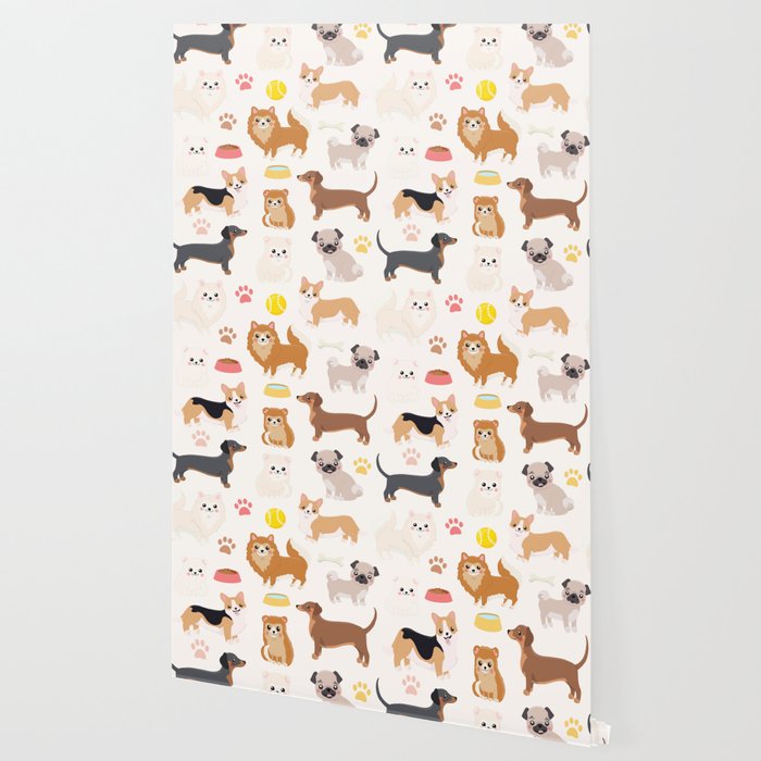 Cute Dog Pattern Wallpaper Gallery Image 2