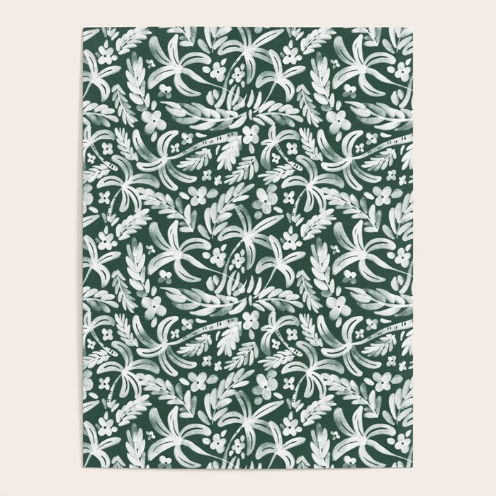 Greenish Tropical Palm Breeze Poster Gallery Image 4