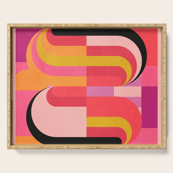 geometric abstract 251 Serving Tray Gallery Image 1