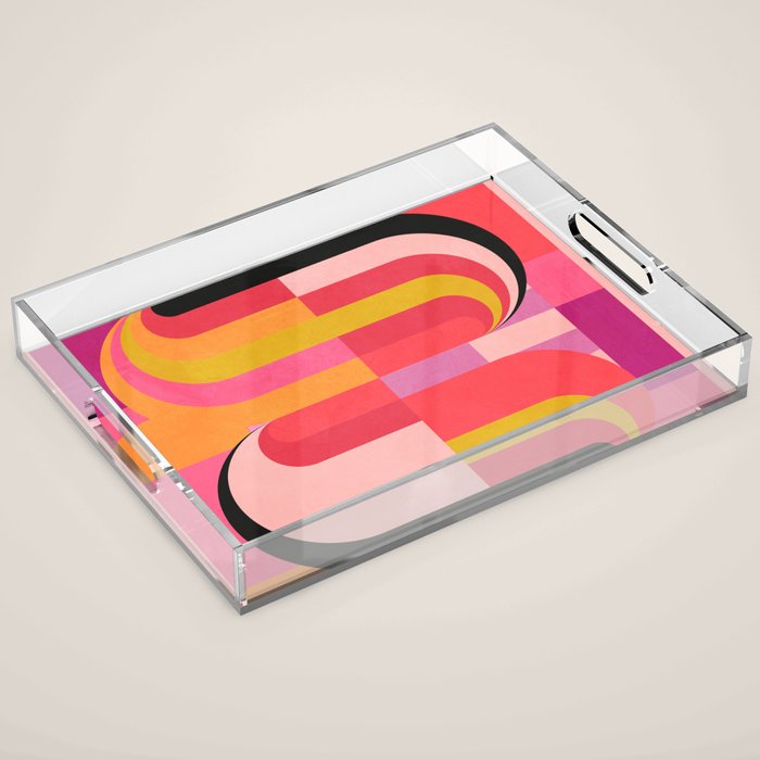 geometric abstract 251 Acrylic Tray Gallery Image 1