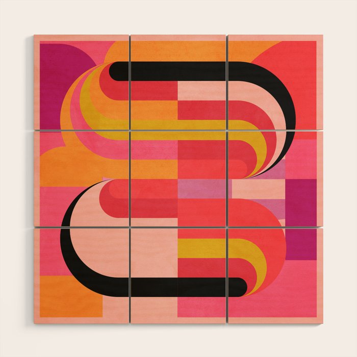 geometric abstract 251 Wood Wall Art Gallery Image 1