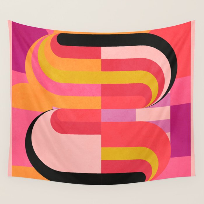 geometric abstract 251 Wall Tapestry Gallery Image 4