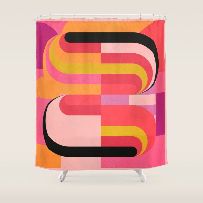 geometric abstract 251 Shower Curtain Gallery Image 1