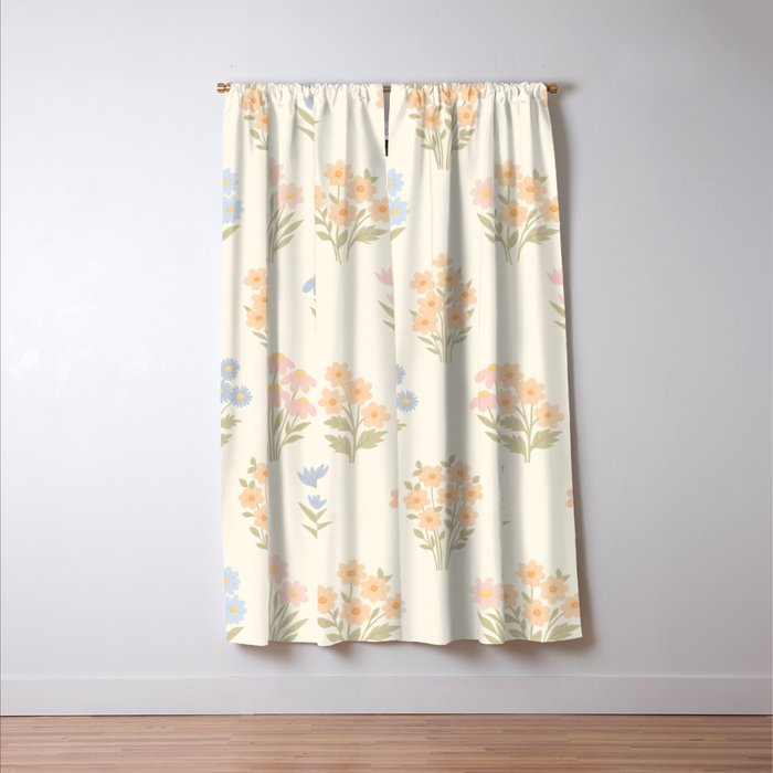 Pastel Wildflower Bouquets Window Curtain Gallery Image 3