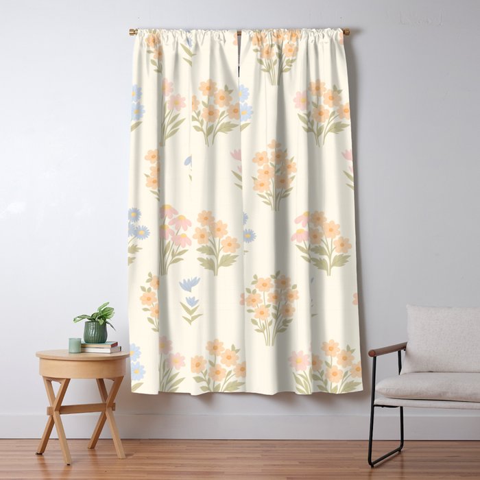 Pastel Wildflower Bouquets Window Curtain Gallery Image 5