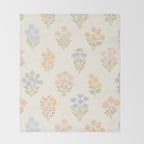Pastel Wildflower Bouquets Throw Blanket Gallery Image 2