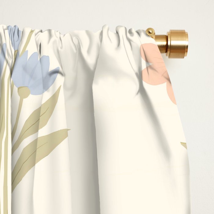 Pastel Wildflower Bouquets Window Curtain Gallery Image 2