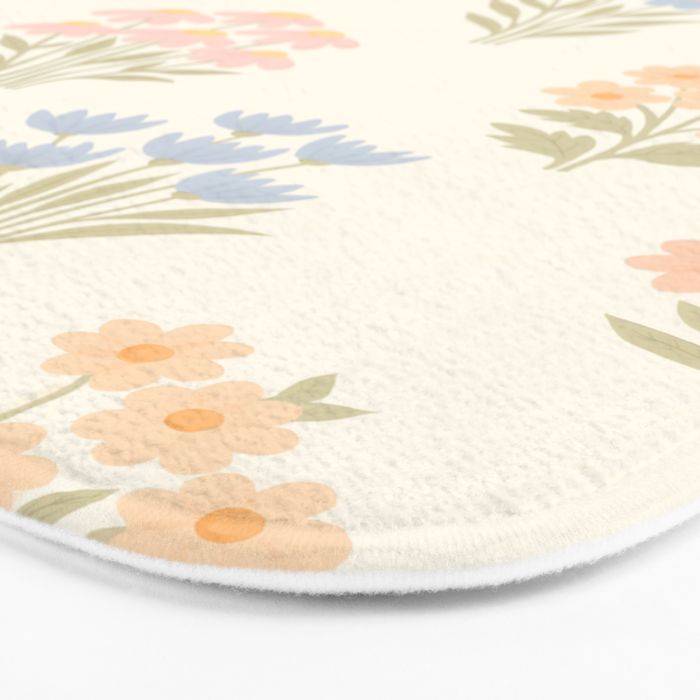 Pastel Wildflower Bouquets Bath Mat Gallery Image 3