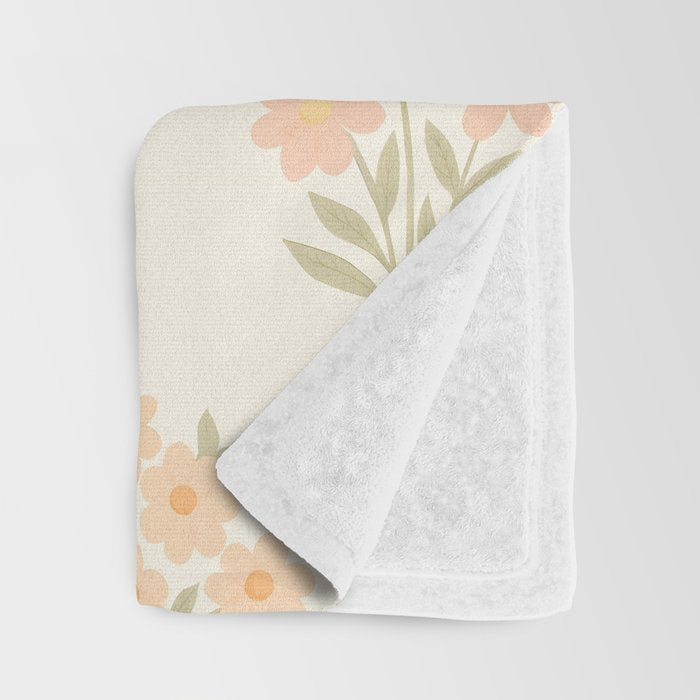 Pastel Wildflower Bouquets Throw Blanket Gallery Image 3