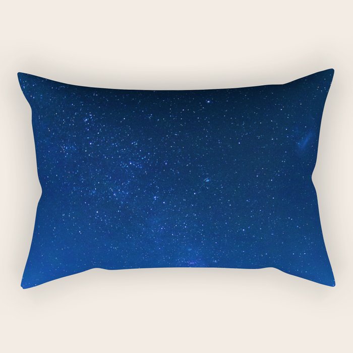 Blue Night Sky (Color) Rectangular Pillow Gallery Image 2