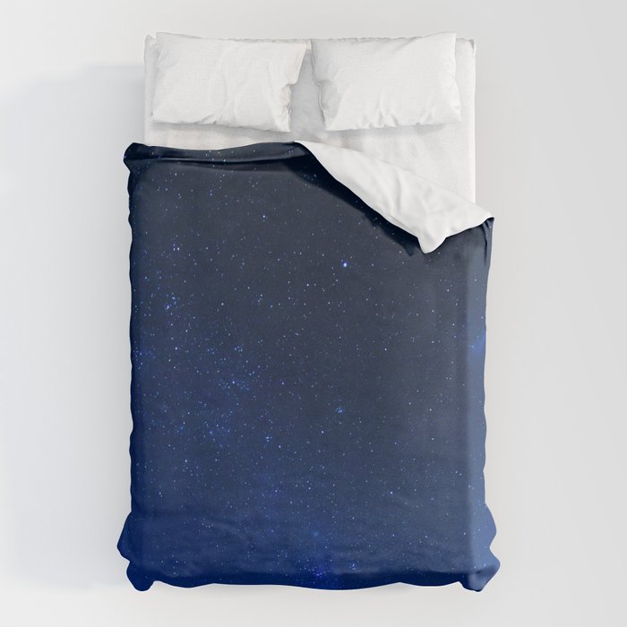 Blue Night Sky (Color) Duvet Cover Gallery Image 1