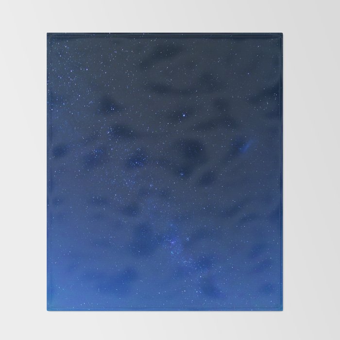 Blue Night Sky (Color) Throw Blanket Gallery Image 2