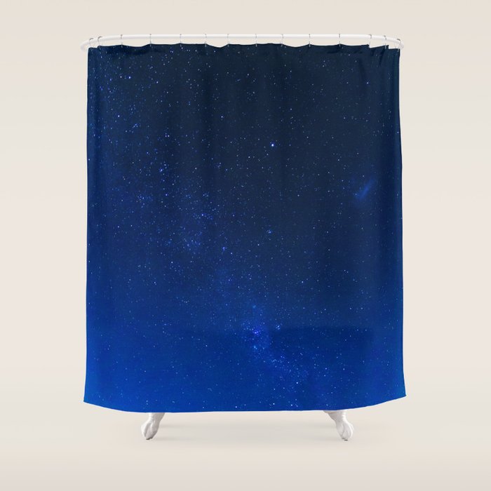 Blue Night Sky (Color) Shower Curtain Gallery Image 1