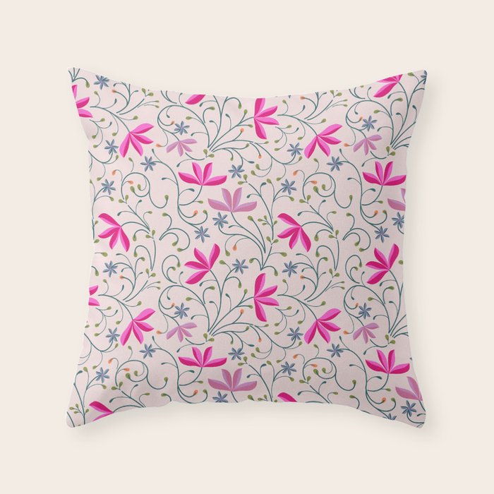 Spa Blossoms Throw Pillow Gallery Image 6